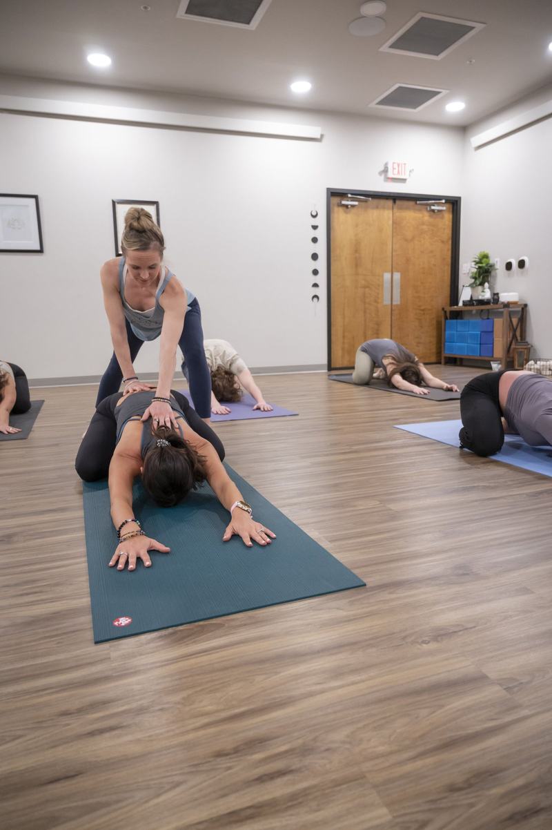 Lotus Hot Yoga studio and class photo
