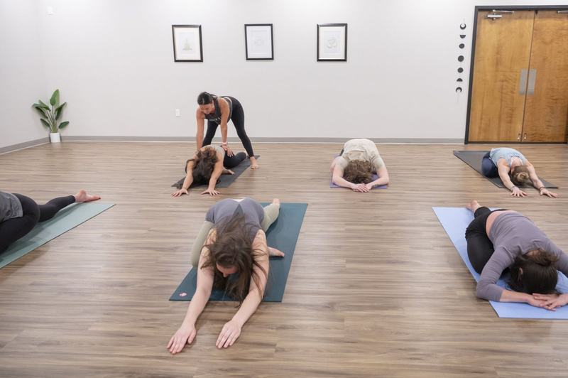 Lotus Hot Yoga studio and class photo