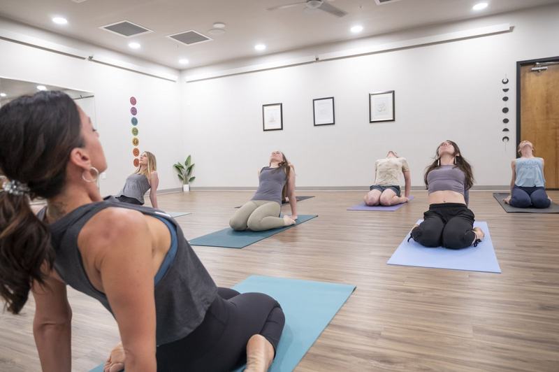 Lotus Hot Yoga studio and class photo